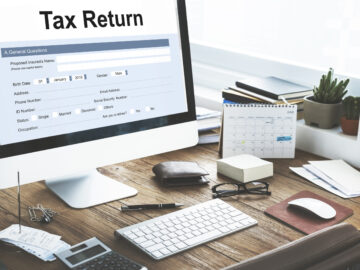 Tax Return Financial Form Concept